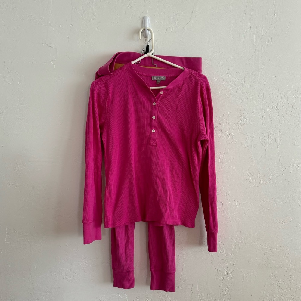 J Crew Barbie pink thermal pajamas